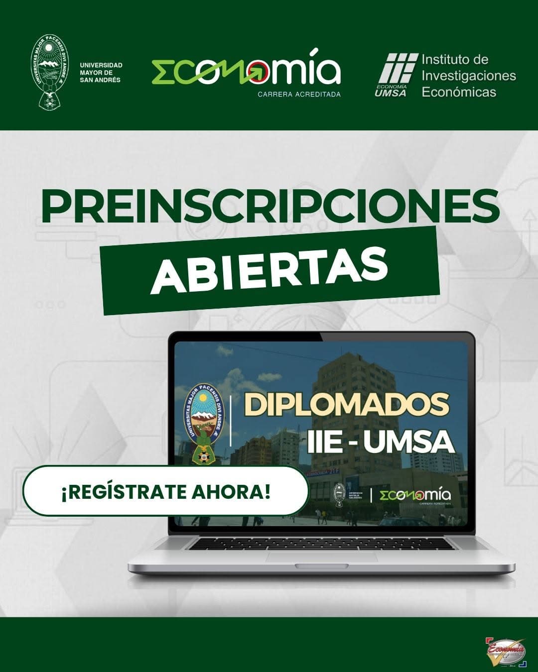 PREINSCRIPCIONES ABIERTAS DE DIPLOMADOS
